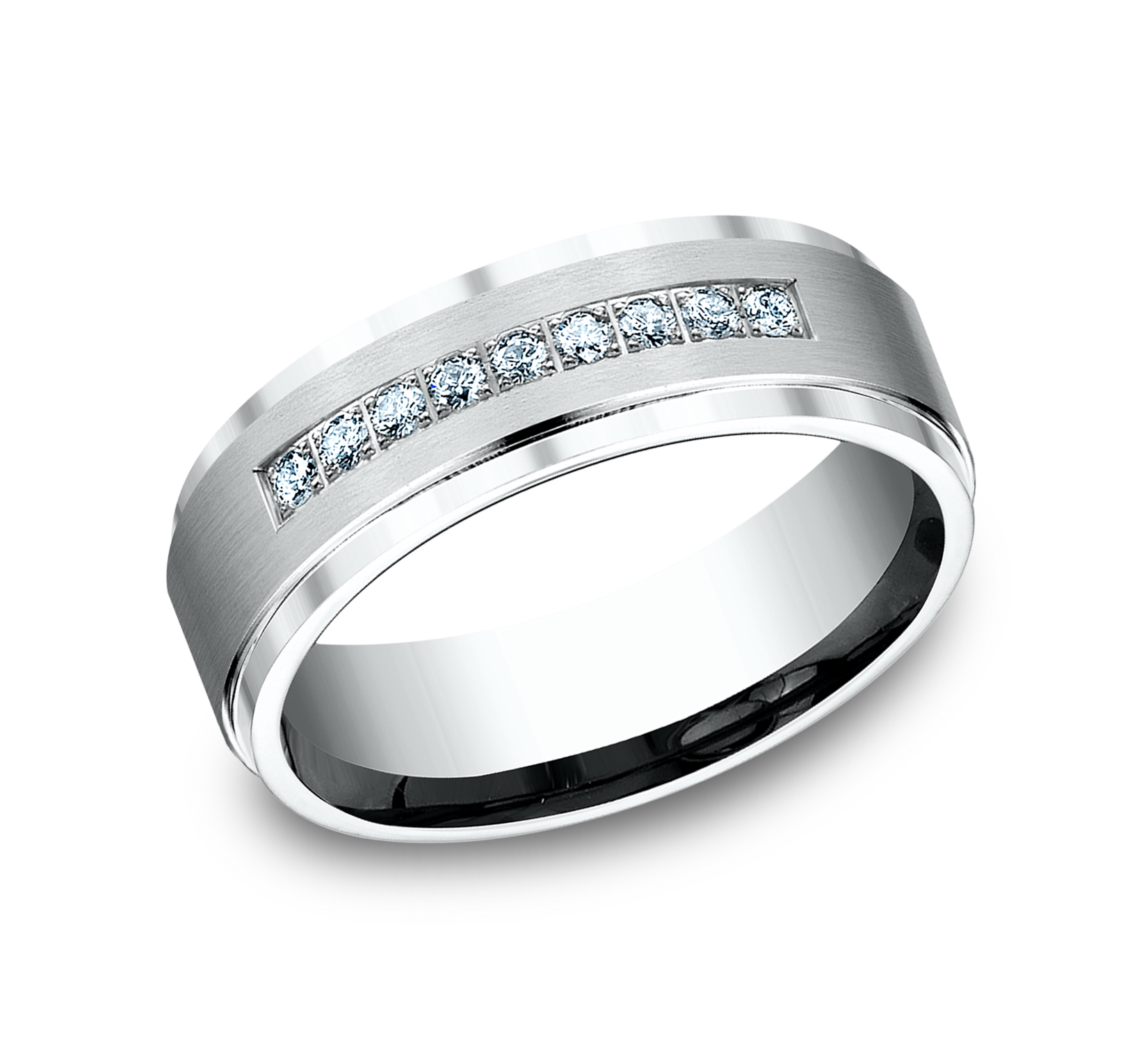 Sleek Archduke diamond men’s engagement ring by Benchmark, available at Deutsch Fine Jewelry in Houston, Texas.