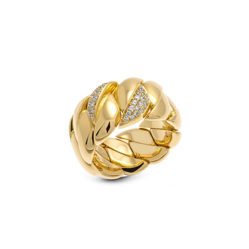 Hulchi Belluni Pave Braided Ring