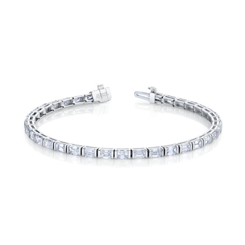 Norman Silverman Emerald Cut Straight Line Bracelet