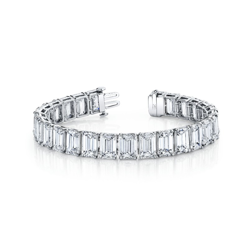 Norman Silverman 54 Carat Emerald Cut Diamond Bracelet