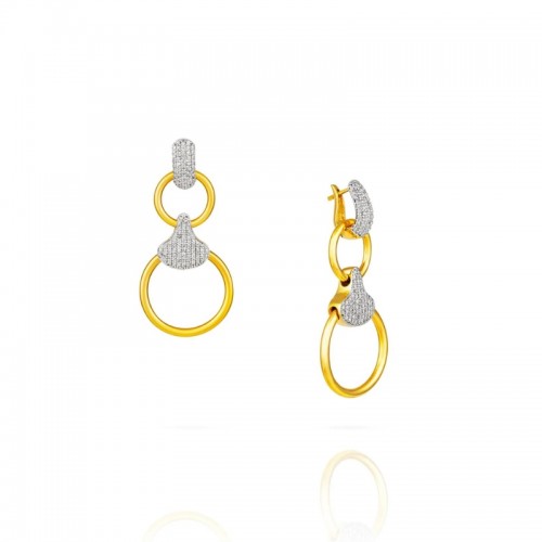 Vincent Peach Grand Marquis Earrings