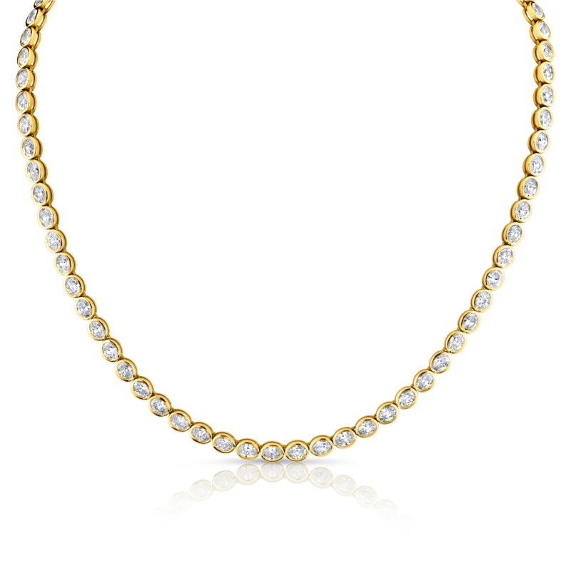 Norman Silverman Oval Cut Diamond Necklace