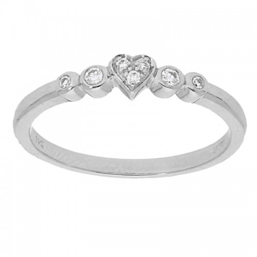 Deutsch Signature Mini Heart Diamond Ring