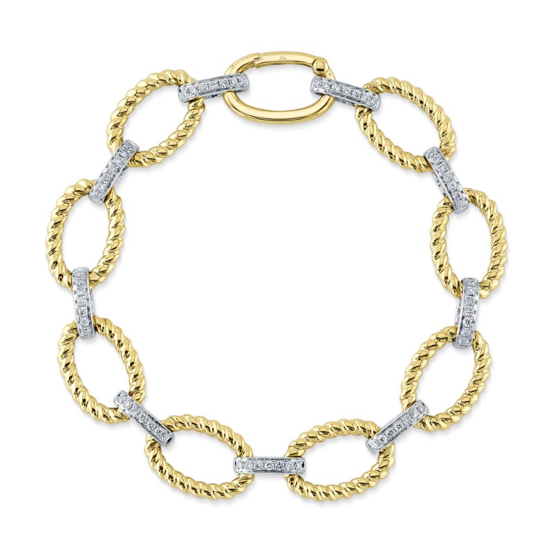 Deutsch Signature 0.65Ct Bead Oval Link Bracelet