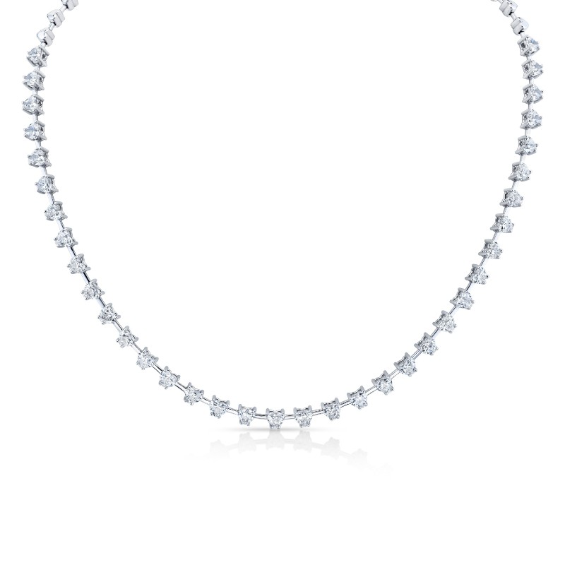 Norman Silverman Heart Shape Diamond Necklace