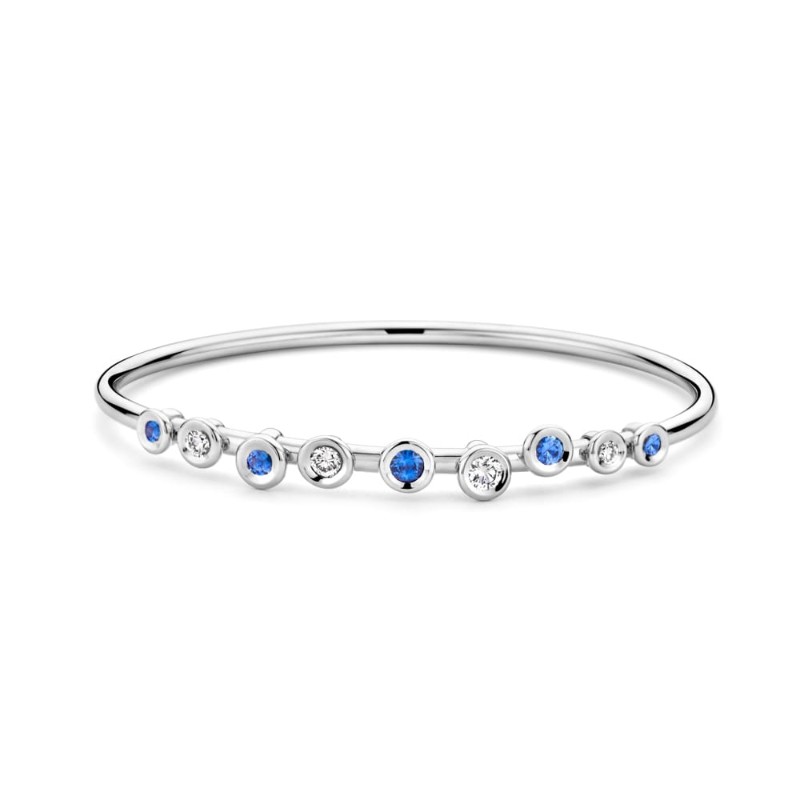 Hulchi Belluni Blue Sapphire Top Bangle Bracelet