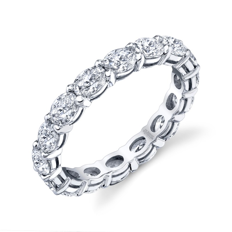 Norman Silverman Oval Cut East-West Eternity Band