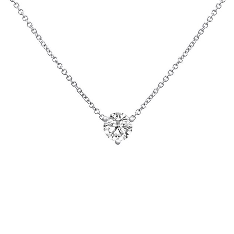 3 prong diamond pendant