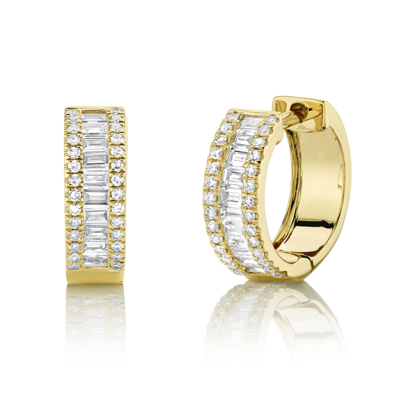 Deutsch Signature 0.49Ct Huggie Hoop Earrings