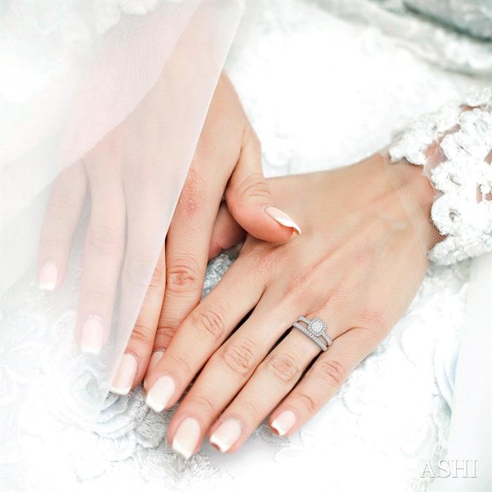 CUSHION SHAPE HALO LOVEBRIGHT DIAMOND WEDDING SET