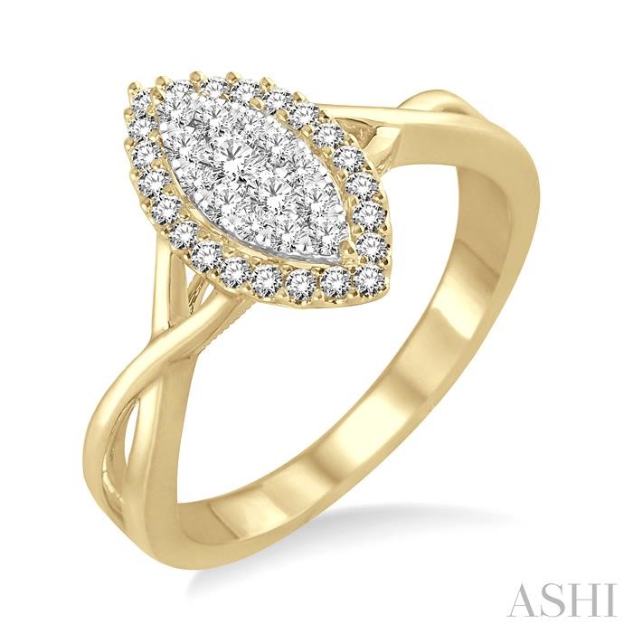 Marquise Shape Halo Lovebright Diamond Ring