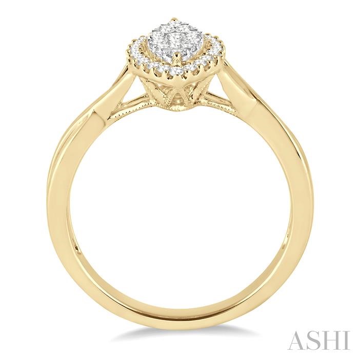 Marquise Shape Halo Lovebright Diamond Ring