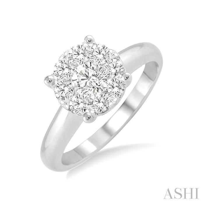 Round Shape Lovebright Essential Diamond Engagement Ring