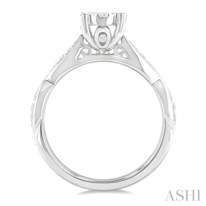 Round Shape Lovebright Diamond Engagement Ring