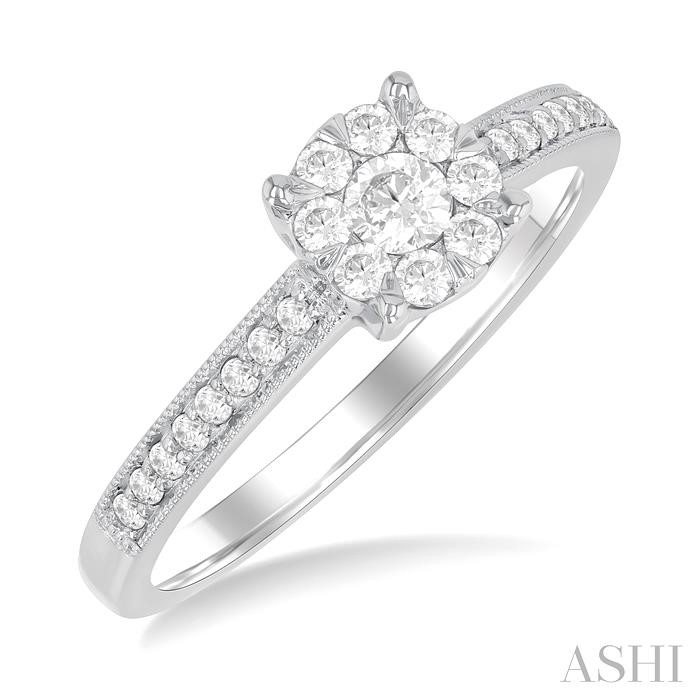 Round Shape Lovebright Essential Diamond Engagement Ring