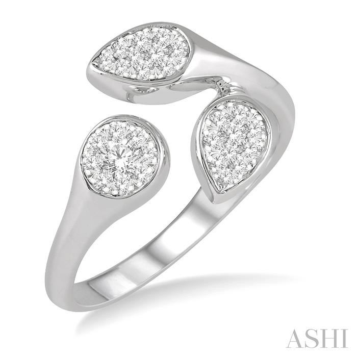 MIXED SHAPE LOVEBRIGHT DIAMOND FASHION OPEN RING