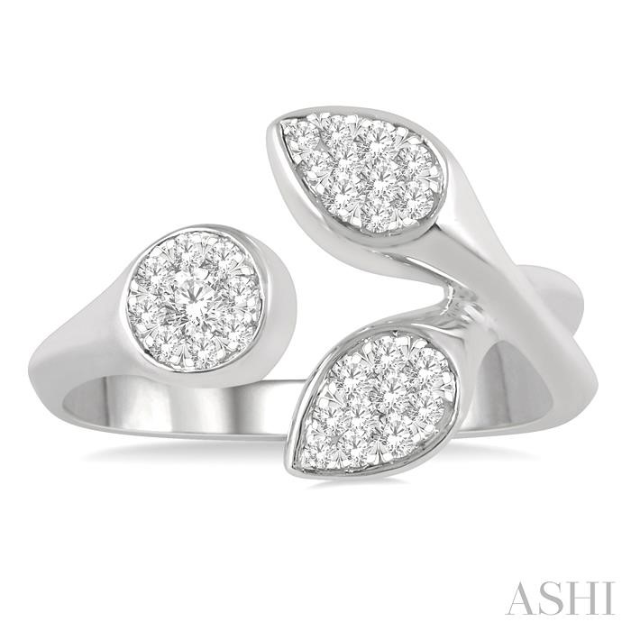 MIXED SHAPE LOVEBRIGHT DIAMOND FASHION OPEN RING