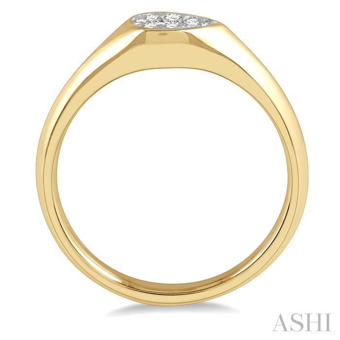 PEAR SHAPE LOVEBRIGHT ESSENTIAL DIAMOND SIGNET RING