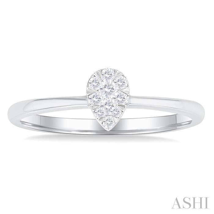 Pear Shape Lovebright Petite Diamond Ring