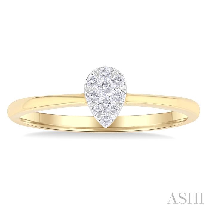 Pear Shape Lovebright Petite Diamond Ring