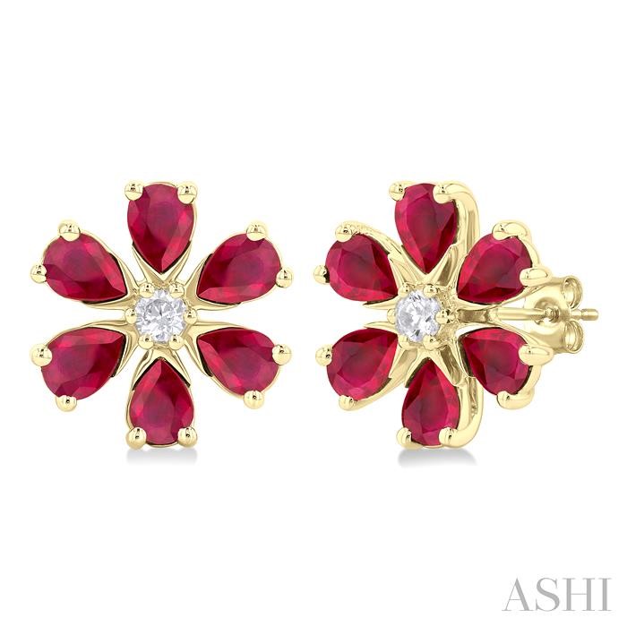 Blossom Gemstone & Diamond Earrings