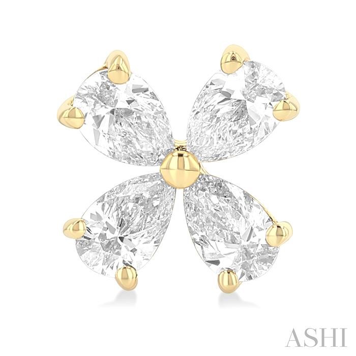 Floral Diamond Stud Earrings