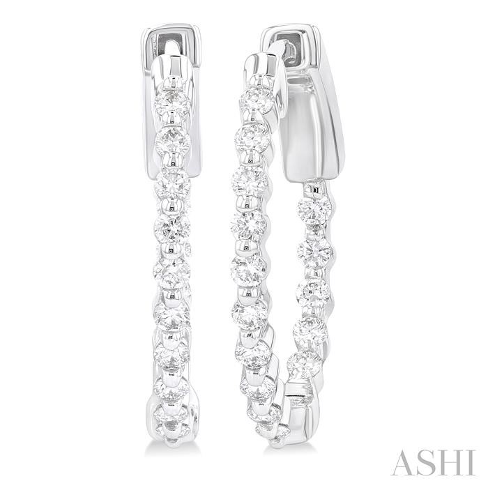 INSIDE-OUT DIAMOND HOOP EARRINGS