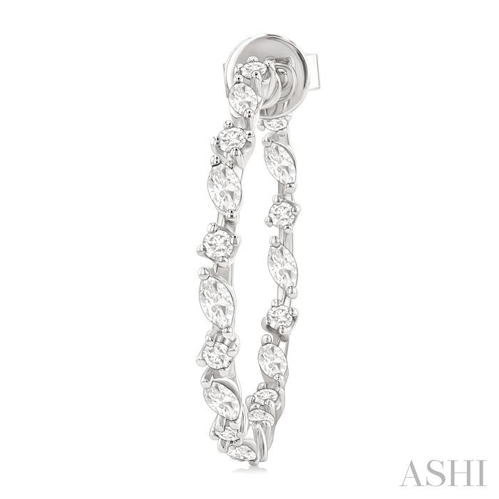 Diamond Fashion Hoop Earrings