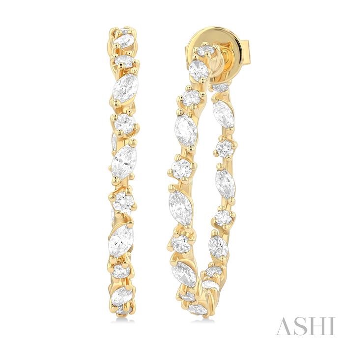 Diamond Fashion Hoop Earrings