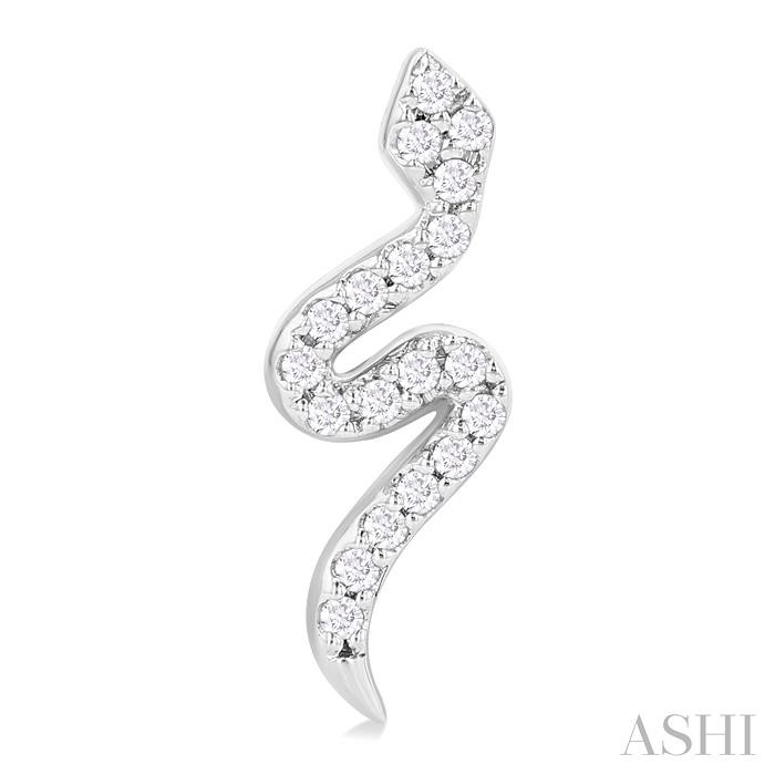 SNAKE PETITE DIAMOND FASHION EARRINGS