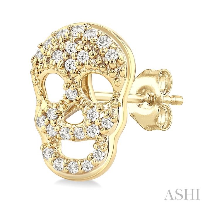 Skull Petite Diamond Fashion Earrings