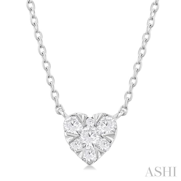 Heart Shape Lovebright Petite Diamond Fashion Pendant