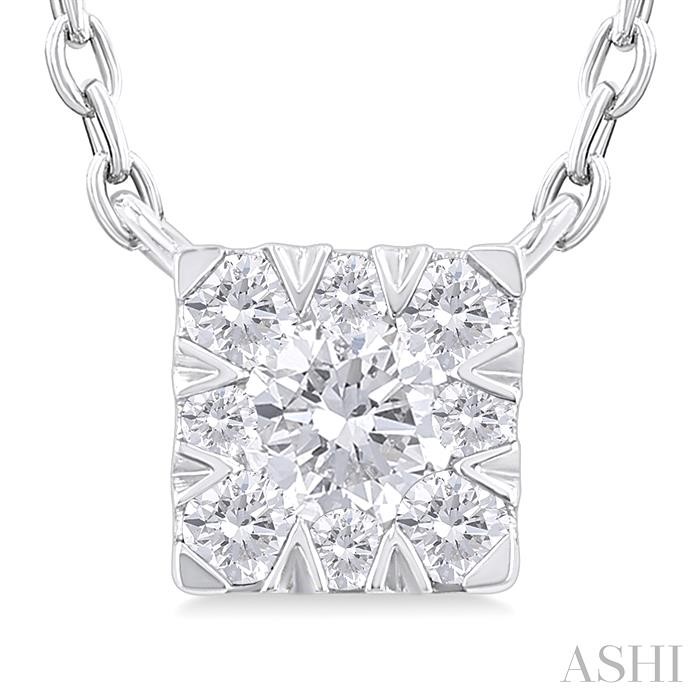 PRINCESS SHAPE LOVEBRIGHT PETITE DIAMOND PENDANT