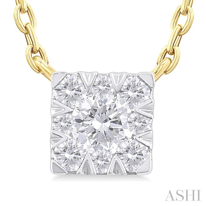 PRINCESS SHAPE LOVEBRIGHT PETITE DIAMOND PENDANT