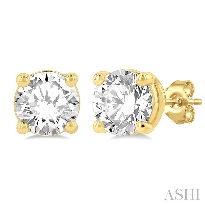 ROUND SHAPE DIAMOND STUD EARRINGS