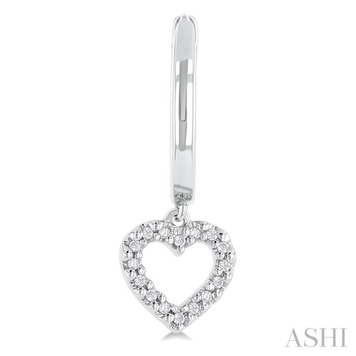 Heart Shape Petite Diamond Fashion Huggie Earrings