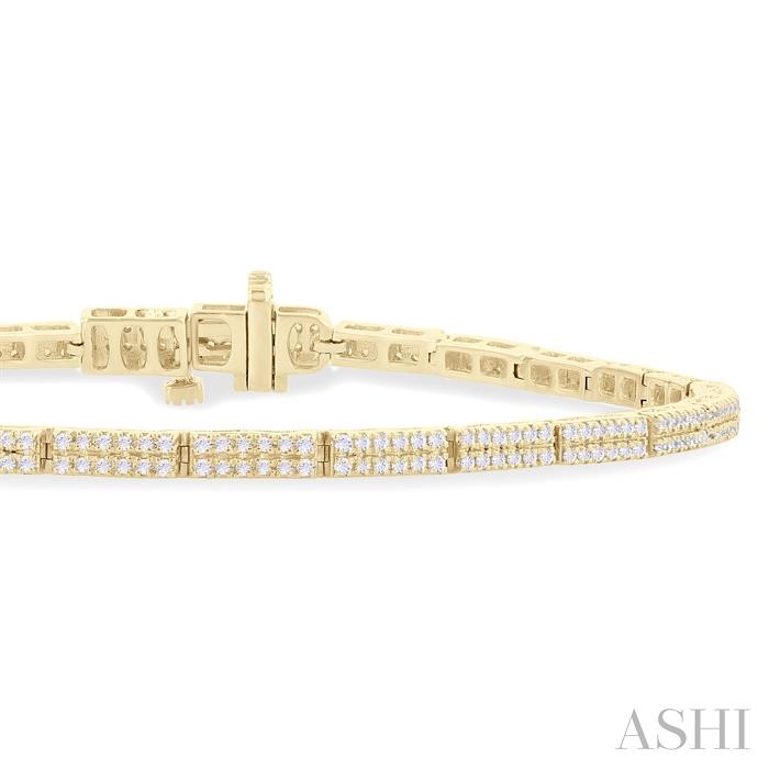 DOUBLE ROW DIAMOND TENNIS BRACELET