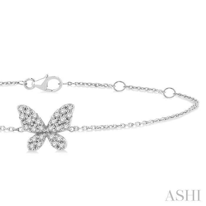 Butterfly Petite Diamond Fashion Chain Bracelet