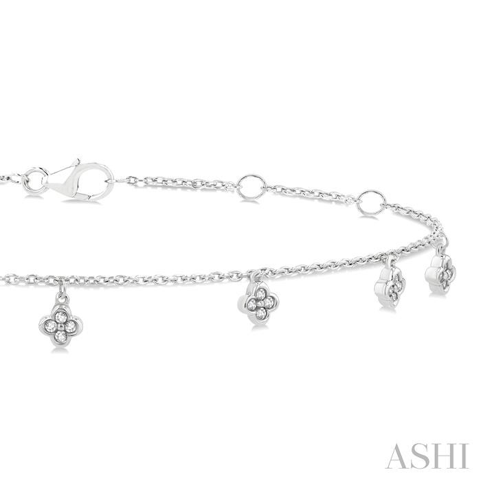 Clover Diamond Station Chain Bracelet