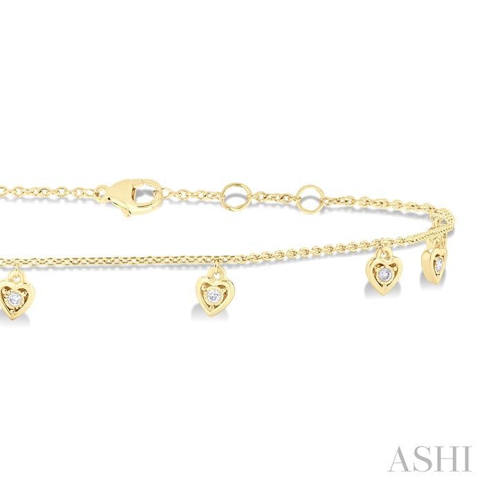 HEART SHAPE CHARM STATION CHAIN ANKLET