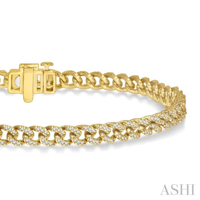 CURB & CUBAN DIAMOND FASHION BRACELET