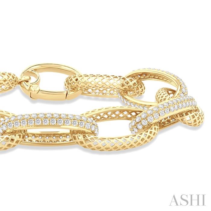 BOLD OPEN LINK DIAMOND FASHION BRACELET