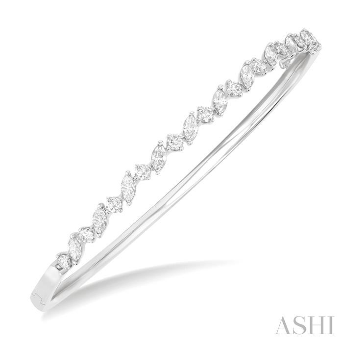 Stackable Marquise Shape Diamond Bangle