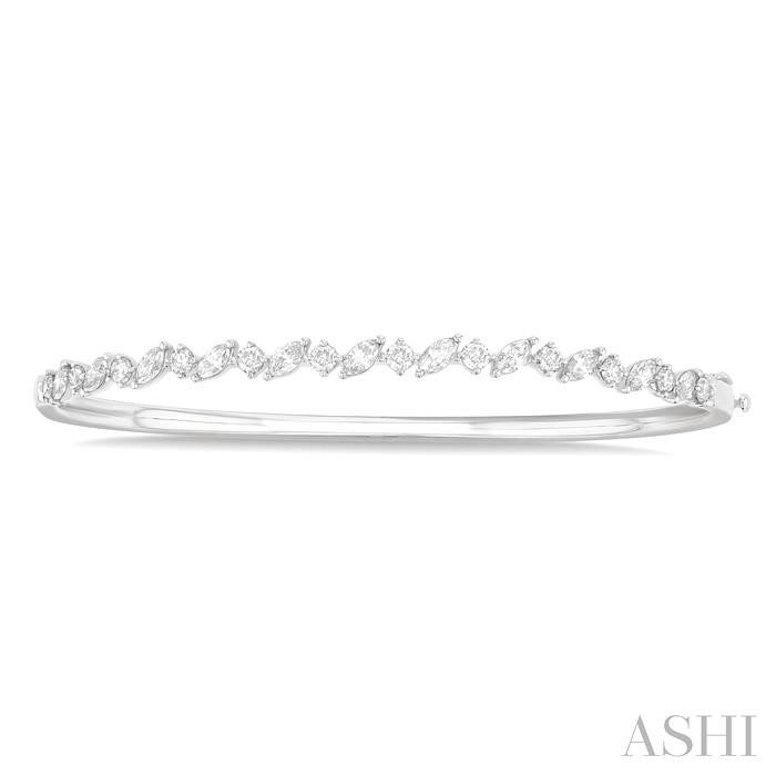 Stackable Marquise Shape Diamond Bangle