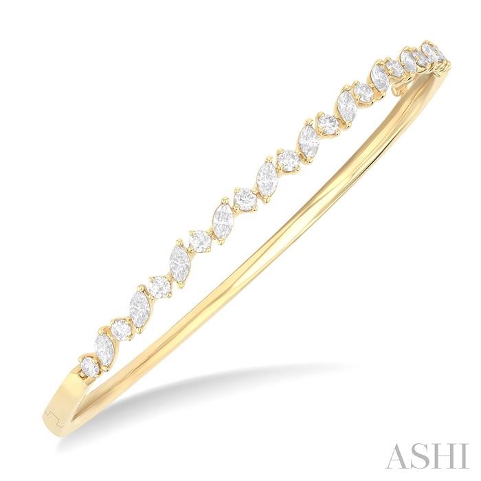 STACKABLE MARQUISE SHAPE DIAMOND BANGLE