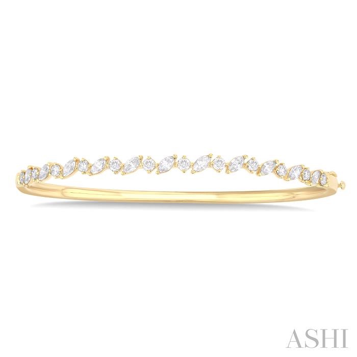 STACKABLE MARQUISE SHAPE DIAMOND BANGLE