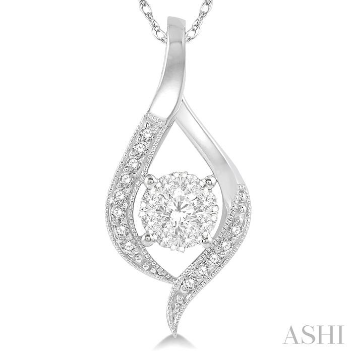 Round Shape Lovebright Diamond Pendant