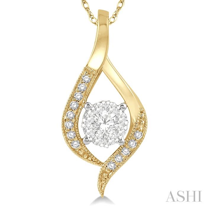 Round Shape Lovebright Diamond Pendant