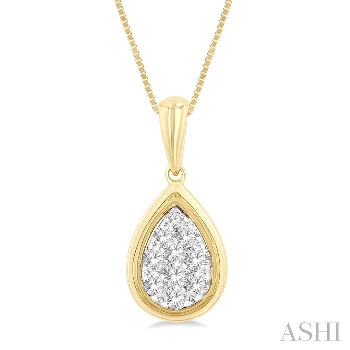 Pear Shape Lovebright Diamond Fashion Pendant