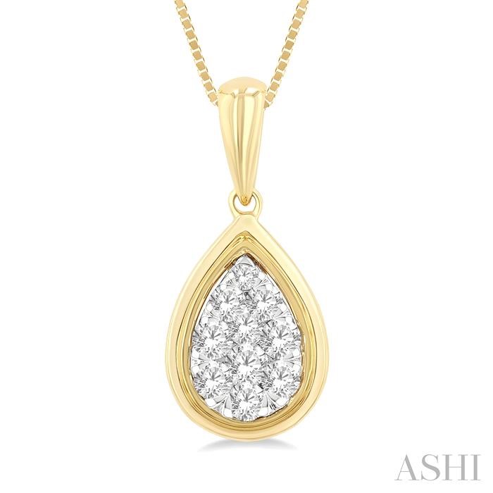 Pear Shape Lovebright Diamond Fashion Pendant